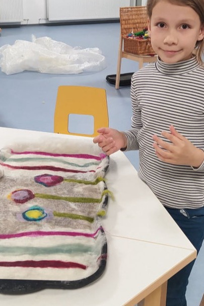 Kunst für Kids -  Kindergarten Kleine Hände 2022 Filzen
